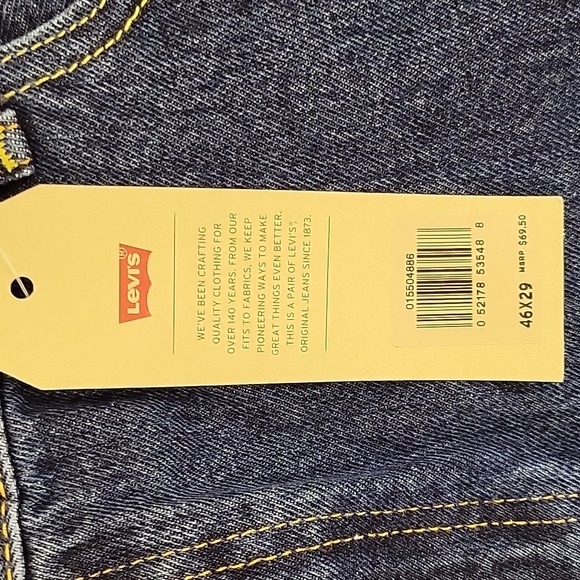 Levis Mens 550 Relaxed Fit 5 Pocket Jeans Sz 46 X 29. New With Tags - Picture 4 of 6